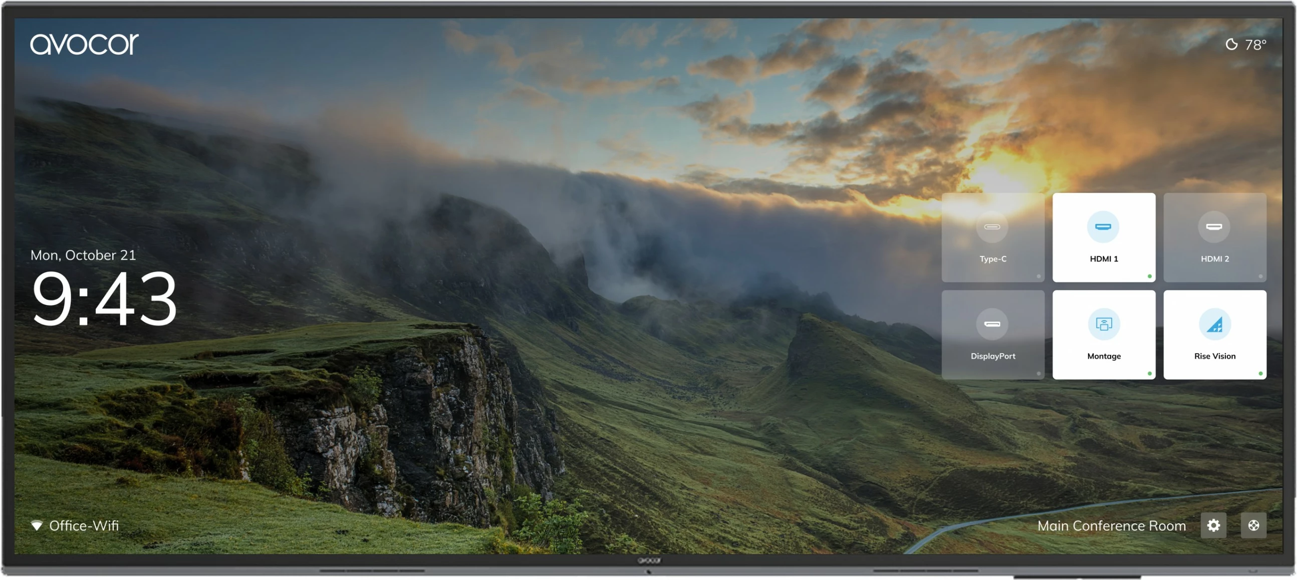 Ekran interaktiv AVOCOR L Serie AVL-1050-T, 105 inç, 5K Ultra HD, 21:9, Touch, i zi