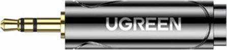 Adapter audio Ugreen 60711 3.5mm në 6.3mm me lidhës të veshur me ar, gri