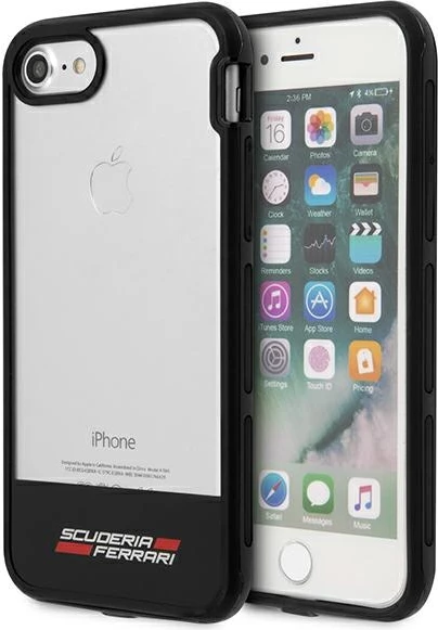 Mbështjellës Ferrari Racing Shield për iPhone 7/8/SE 2020/SE 2022, gjysmë-transparent