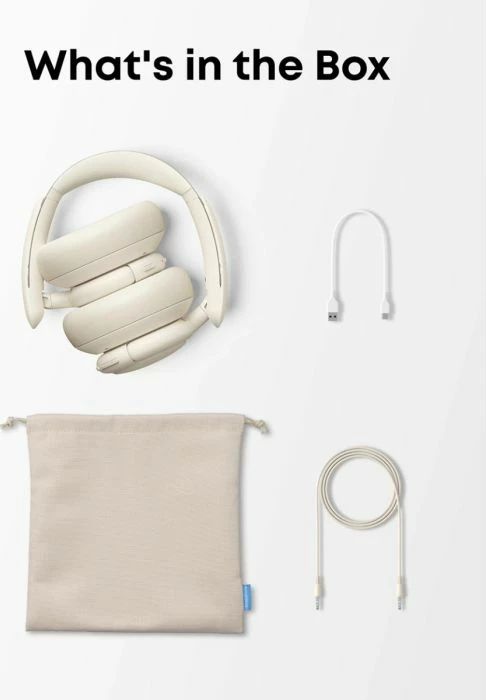 Kufje wireless ANKER Soundcore Life Q30 me ANC, të bardha, set me këllëf + kabllo AUX/karikimi