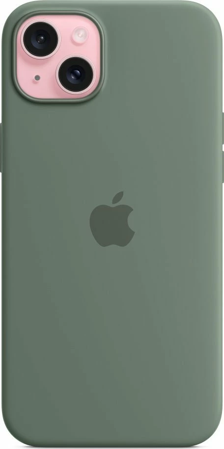 Mbështjellës Apple Silicone Case me MagSafe për iPhone 15 Plus MT183ZM/A, jeshile Cypress