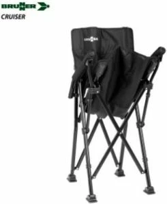 Karrige e palosshme kampingu BRUNNER Cruiser 0404039N.C03, 110 kg, 51×44×48/90 cm, e zezë