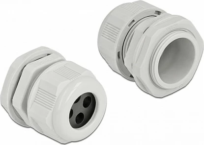 Glandë kabllosh DeLOCK PG21, 4 hyrje, Ø kabllo 6 mm, IP68, 2 copë, gri