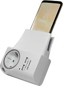 Karikues USB-A LogiLink, 10.5W, 2x USB-A, prizë Schuko CEE 7/3, Bardhë