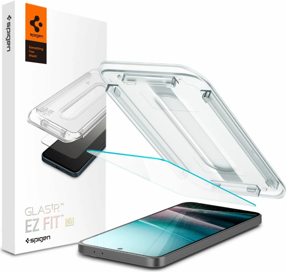 Xham i temperuar Spigen Glas.tR EZ Fit 9H për Samsung Galaxy A36/A37 5G, transparent, set me kit instalimi