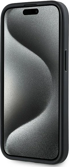 Mbështjellës Karl Lagerfeld Diagonal Quilted Script për iPhone 15/14/13, i zi