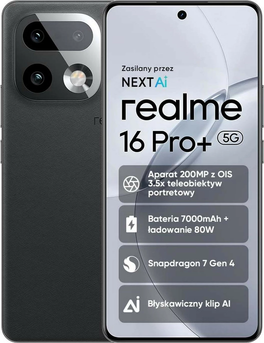 Celular Realme 16 Pro+ 5G 8/256GB Master Grey