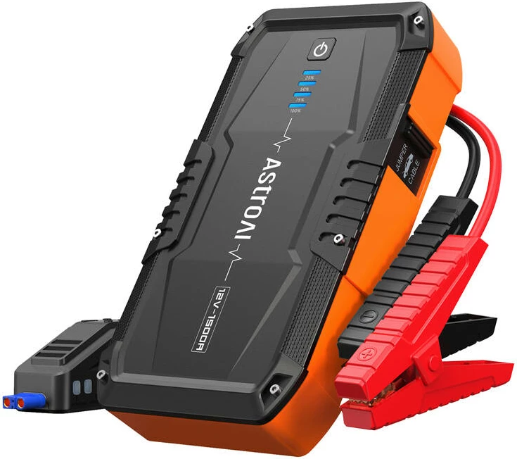 Jump starter, power bank dhe dritë SOS AstroAI S8, 10000 mAh, portativ, portokalli