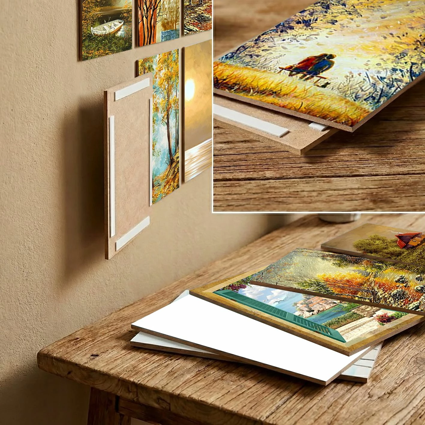 Piktura dekorative MDF (12 copë), Wallity, 12MDF20YS