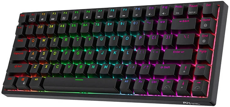 Tastierë mekanike wireless Royal Kludge RK84, 84 taste, RGB, Brown switch, e zezë
