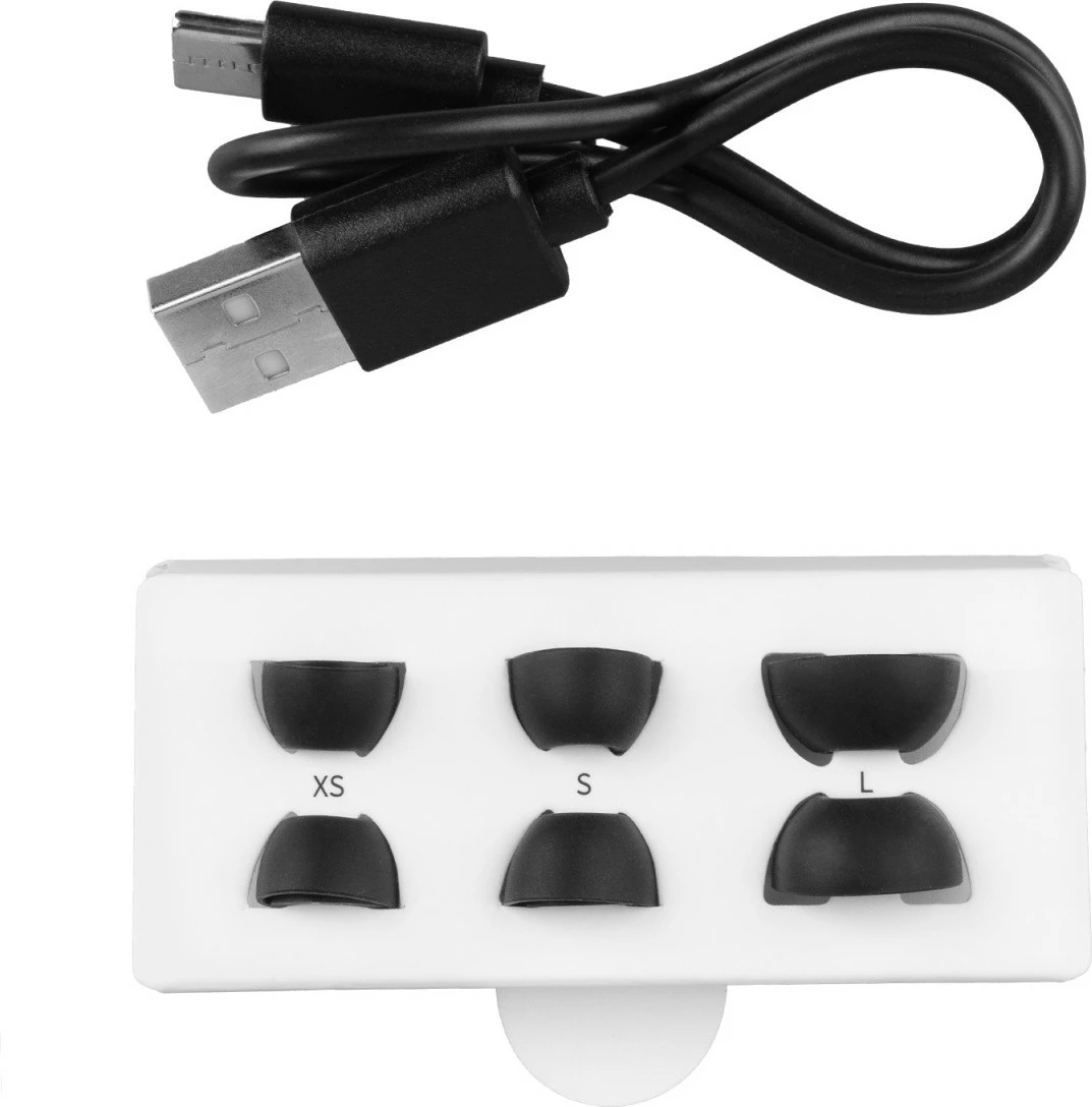 Kufje wireless Audiocore AC591 PRO me ANC/ENC, 6 mikrofona, Bluetooth 5.4, kuti karikimi USB‑C, e zezë