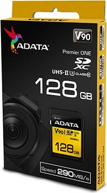 Kartelë memorie ADATA SDXC 128GB, UHS-II U3, 290MB/s