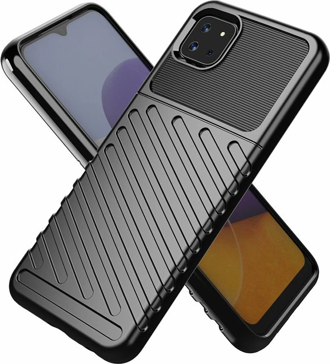 Mbështjellës Hurtel Thunder Case për Samsung Galaxy A22 5G, i zi