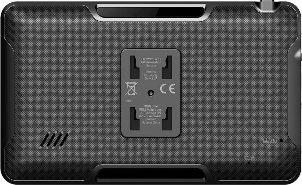 GPS navigacion për vetura MODECOM FreeWAY CX 7.3 me iGO Navigation Truck, 16 GB, E zezë