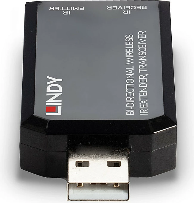 Zgjatës sinjali IR wireless bidireksional LINDY 150m, transceiver USB, i zi