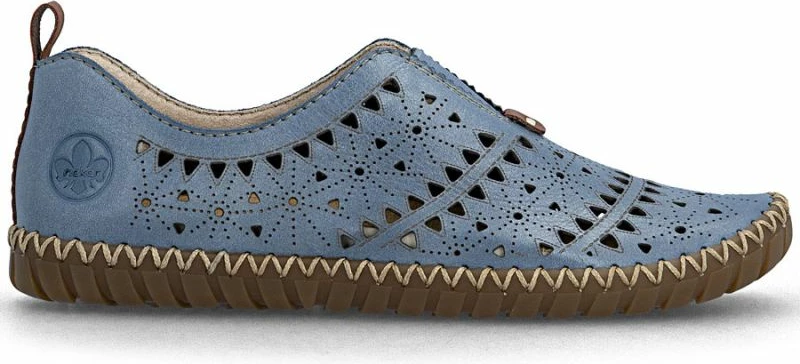 Këpucë lëkure për femra Rieker M2852-12, blu