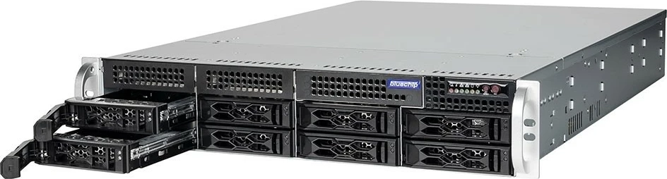 Server bluechip SERVERline R42316s, Xeon 4410Y, 32GB RAM, 2x960GB SSD, 2x10Gb Ethernet, gri