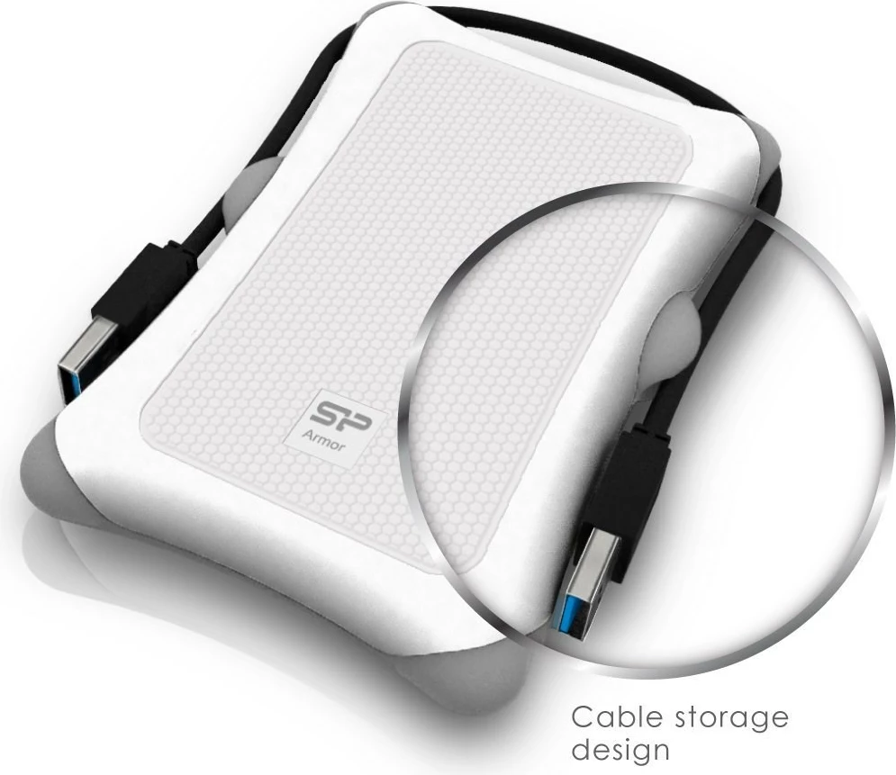 Disk HDD Silicon Power Armor A30, 2.5", 1000 GB, i bardhë