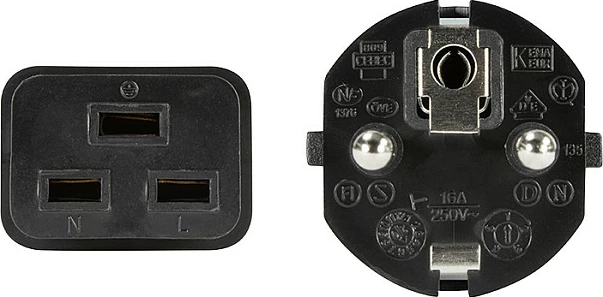 Kabllo rryme LogiLink CEE 7/7 në IEC C19, 1.8 m, e zezë
