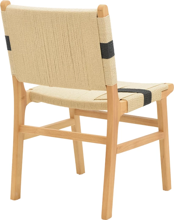 Karrige Julien, druri gome dhe litar, ngjyrë natyrale e zezë, 61x54x85cm