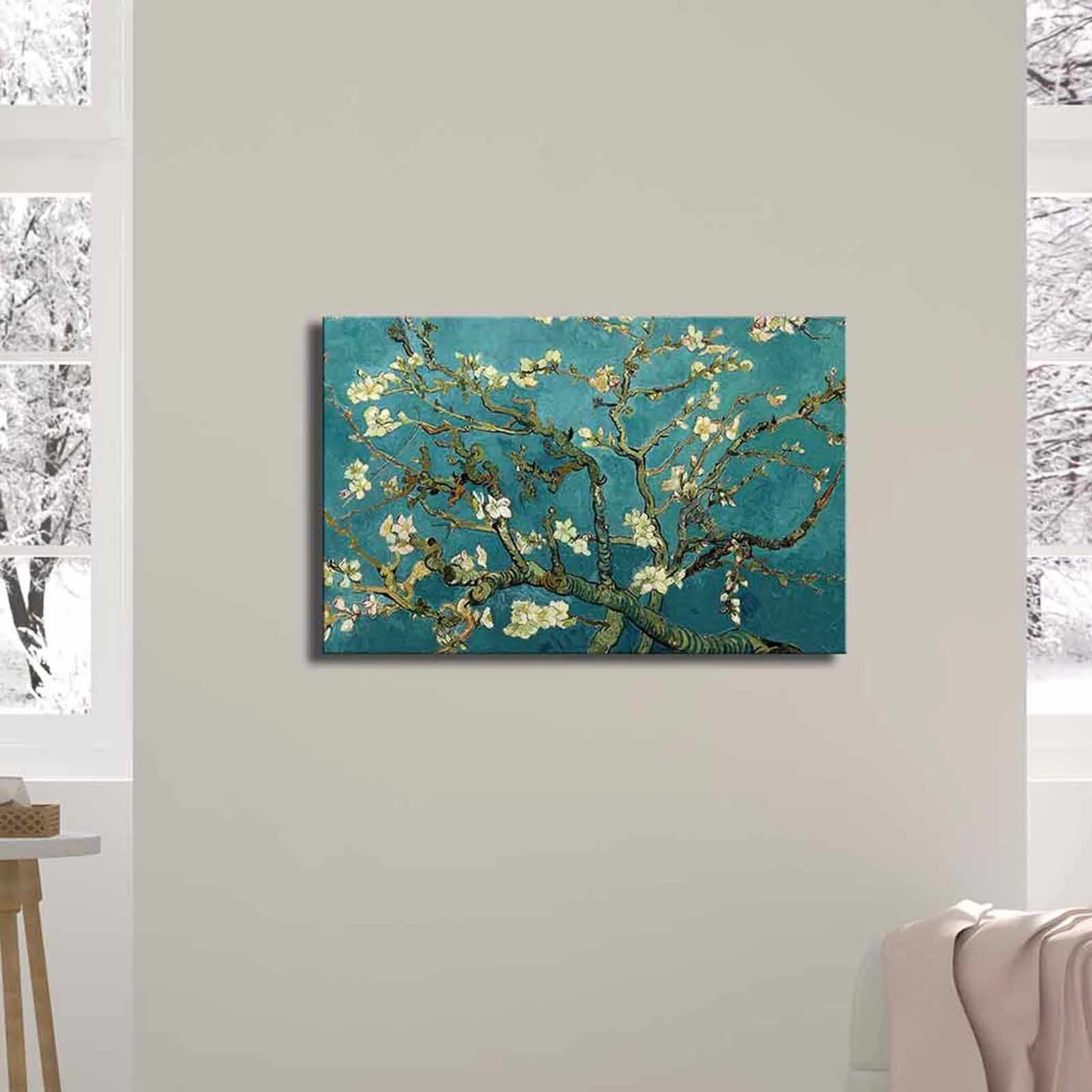 Pikturë dekorative në kanavacë, Wallity FAMOUSART-06, lule bajame, 45x70cm
