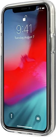 Mbështjellës Guess GUHCP12SPCUGLSGO për iPhone 12 mini 5.4" Hardcase TPU/PC Glitter Gradient Script, gold