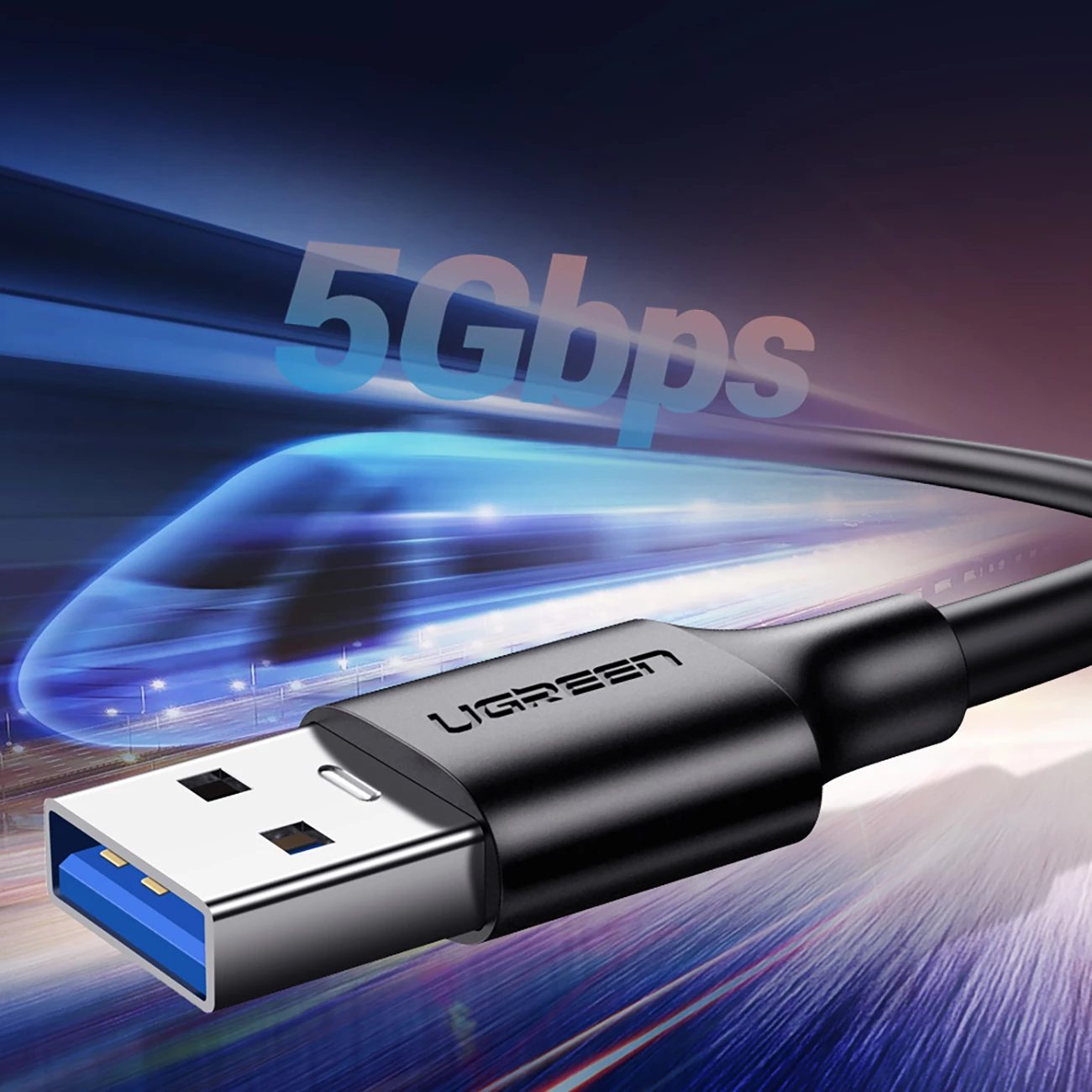 Kabllo Ugreen US184 20883, USB-A 3.0 në USB-C, 1.5m, e zezë