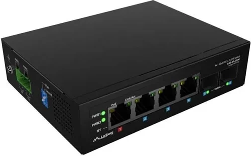 Switch LANBERG Lanberg switch, gigabit ethernet, POE, 2xSFP, DIN, i pa menaxhueshëm