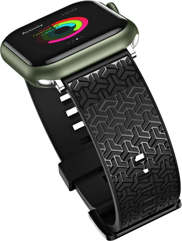 Rrip për smartwatch Hurtel Strap Y për Apple Watch 42/44/45mm, TPU, i zi
