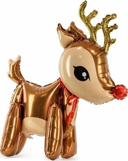 Balonë foli PartyDeco Reindeer 50x62cm, mix ngjyra