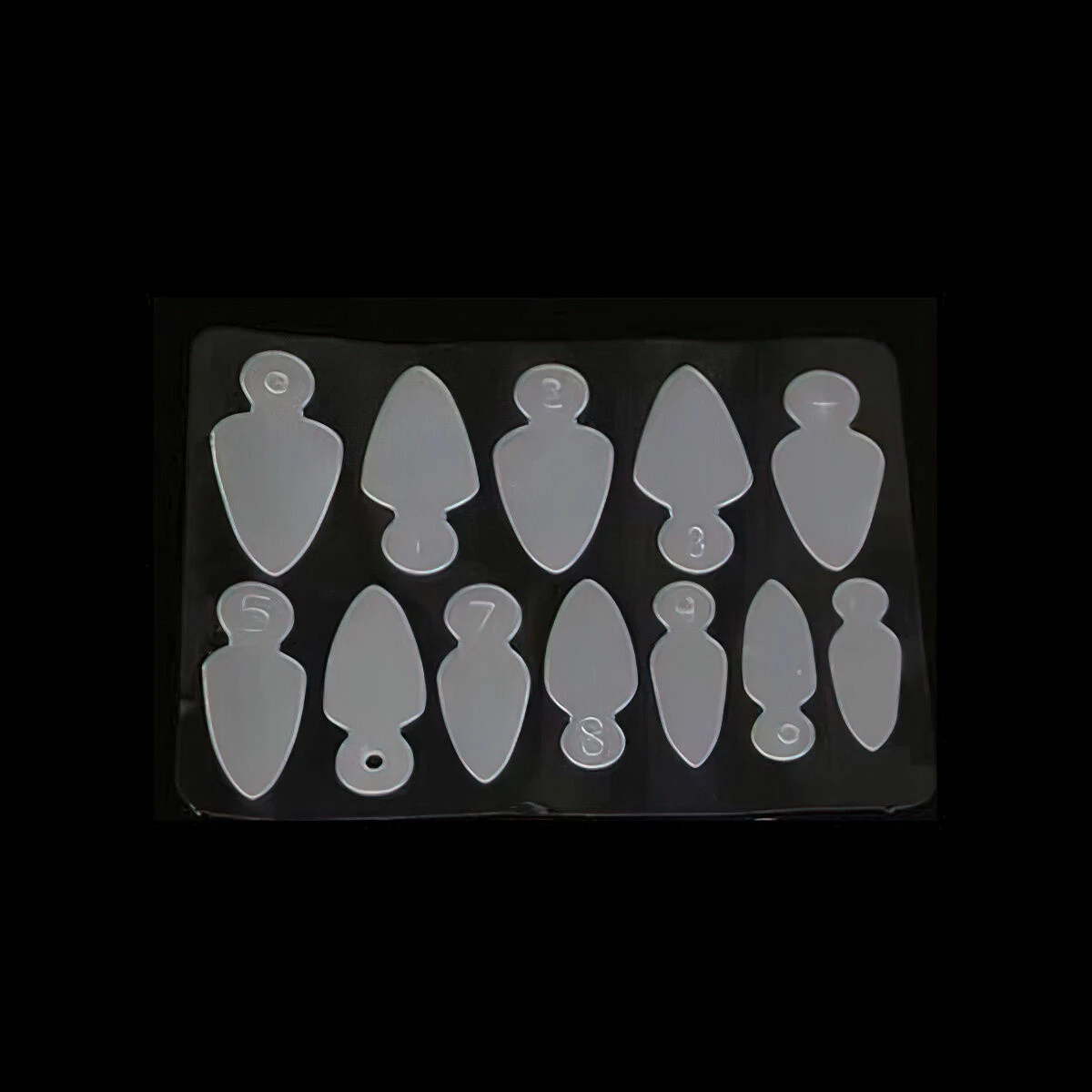 Forma silikoni për thonj Excellent PRO Dualform D për femra, 12 copë