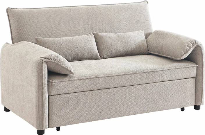 Sofa krevat Rubik, 3 vende, ngjyrë latte, 161x84x92