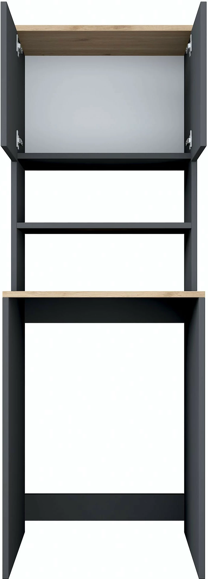 Dollap për lavatriçe, ngjyrë arrë dhe antracit, Hanah Home KD101 - 2674