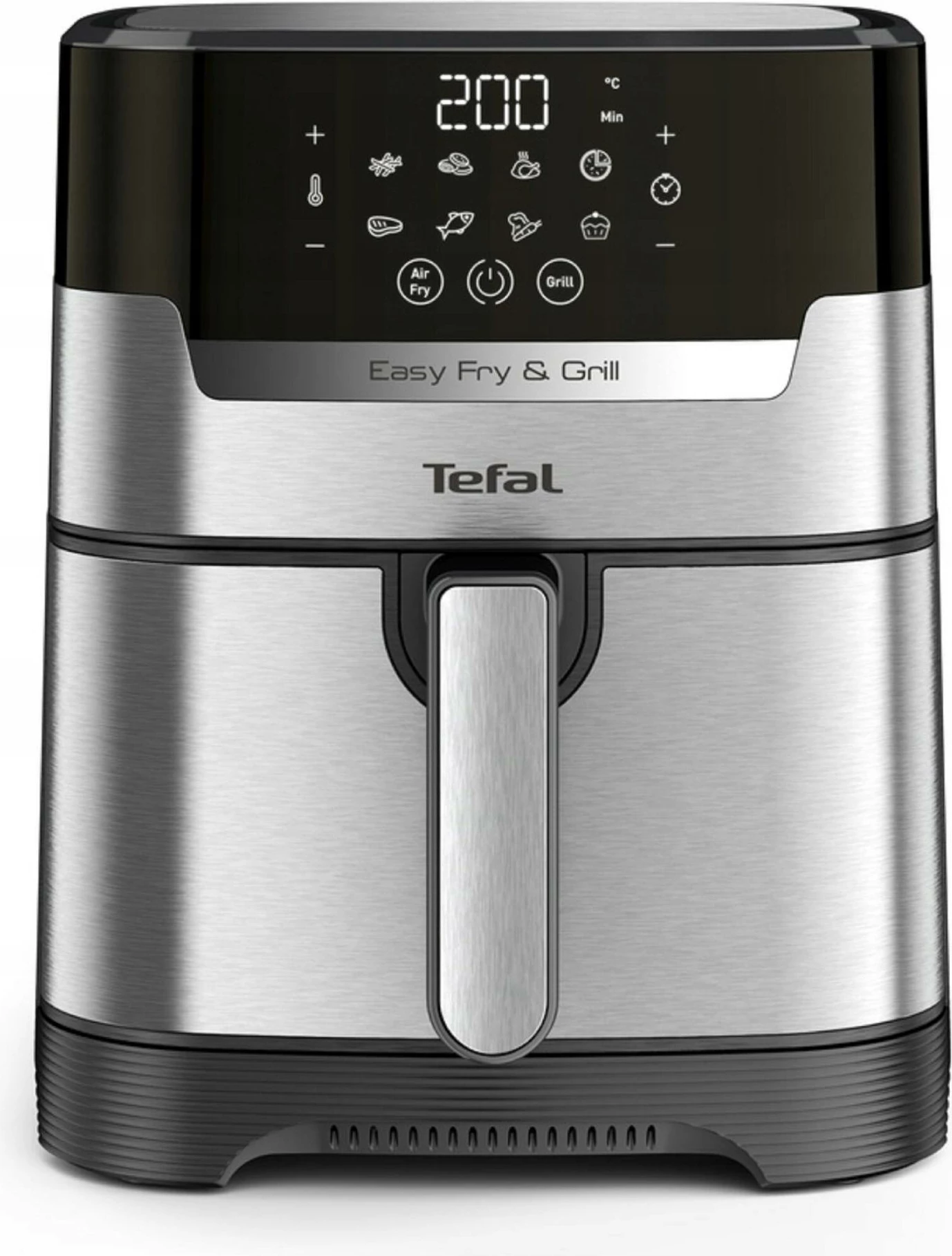 Fritezë ajri 2-në-1 Tefal Easy Fry & Grill EY505D15 4.2L 8 programe 80-200°C çelik inox