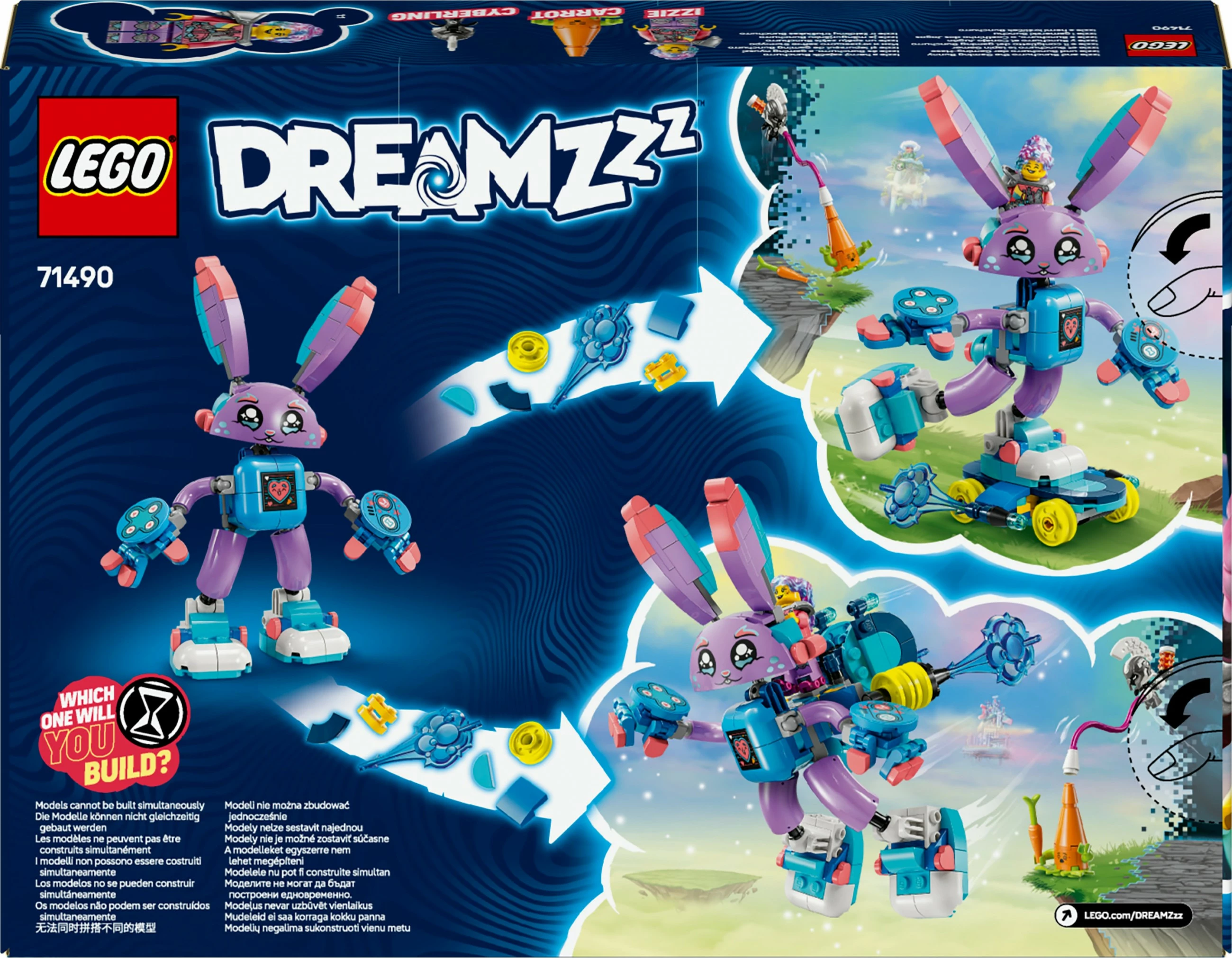 Set ndërtimi LEGO DREAMZzz 71490 Izzie dhe Bunchurro Gaming Lepuri, 252 pjesë, shumëngjyrësh