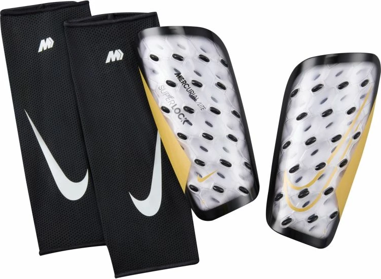 Mbrojtëse për këmbë për futboll Nike Mercurial, për meshkuj dhe fëmijë, të bardha dhe të zeza