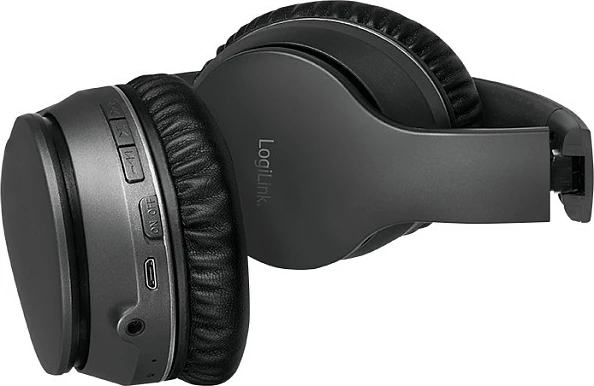 Kufje Bluetooth LogiLink, Active Noise Cancelling, Bluetooth 5.0, të zeza