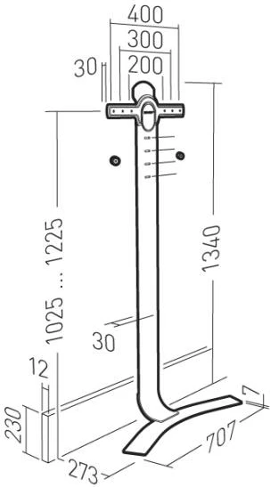 STANDiT 400 Mbështetje fikse për televizor në mur pa shpime