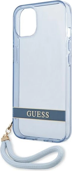 Mbështjellës Guess GUHCP13MHTSGSB për iPhone 13 6.1", Translucent Stap, kaltër