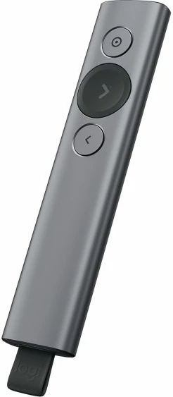 Telekomandë prezantimi Logitech Spotlight Plus 910-005166, Bluetooth/2.4GHz, rreze 30 m, USB-C, gri