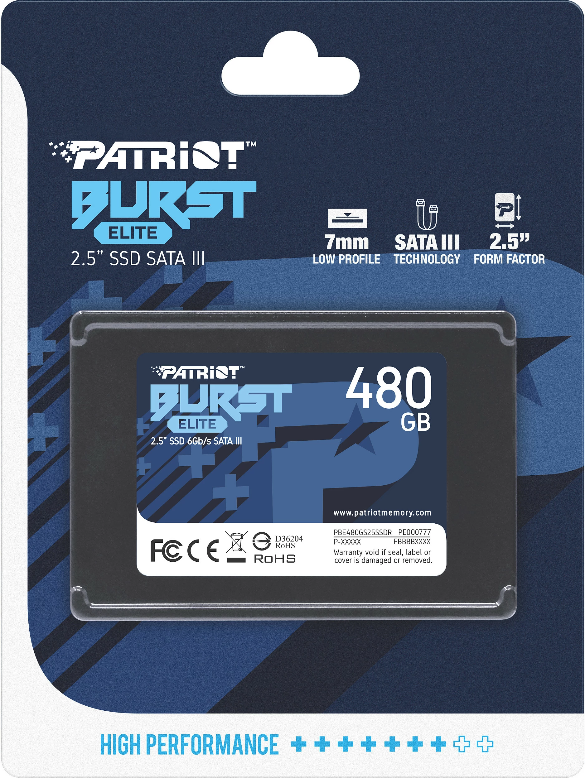 SSD Patriot Burst Elite 480GB, 2.5" SATA III