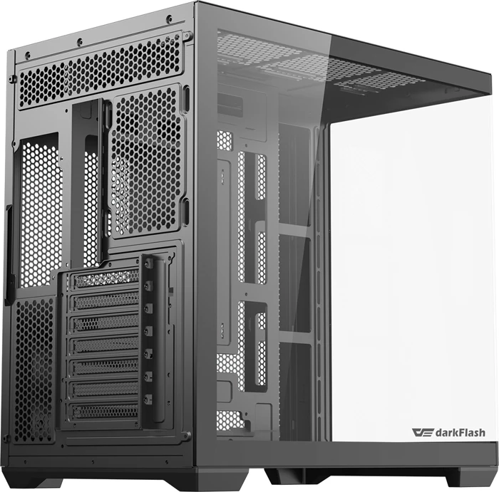 Kasë DarkFlash C280 midi tower me 7 ventilatorë, e zezë