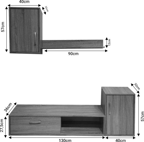 Set për dhomë ndeje Ranian melamine sonoma