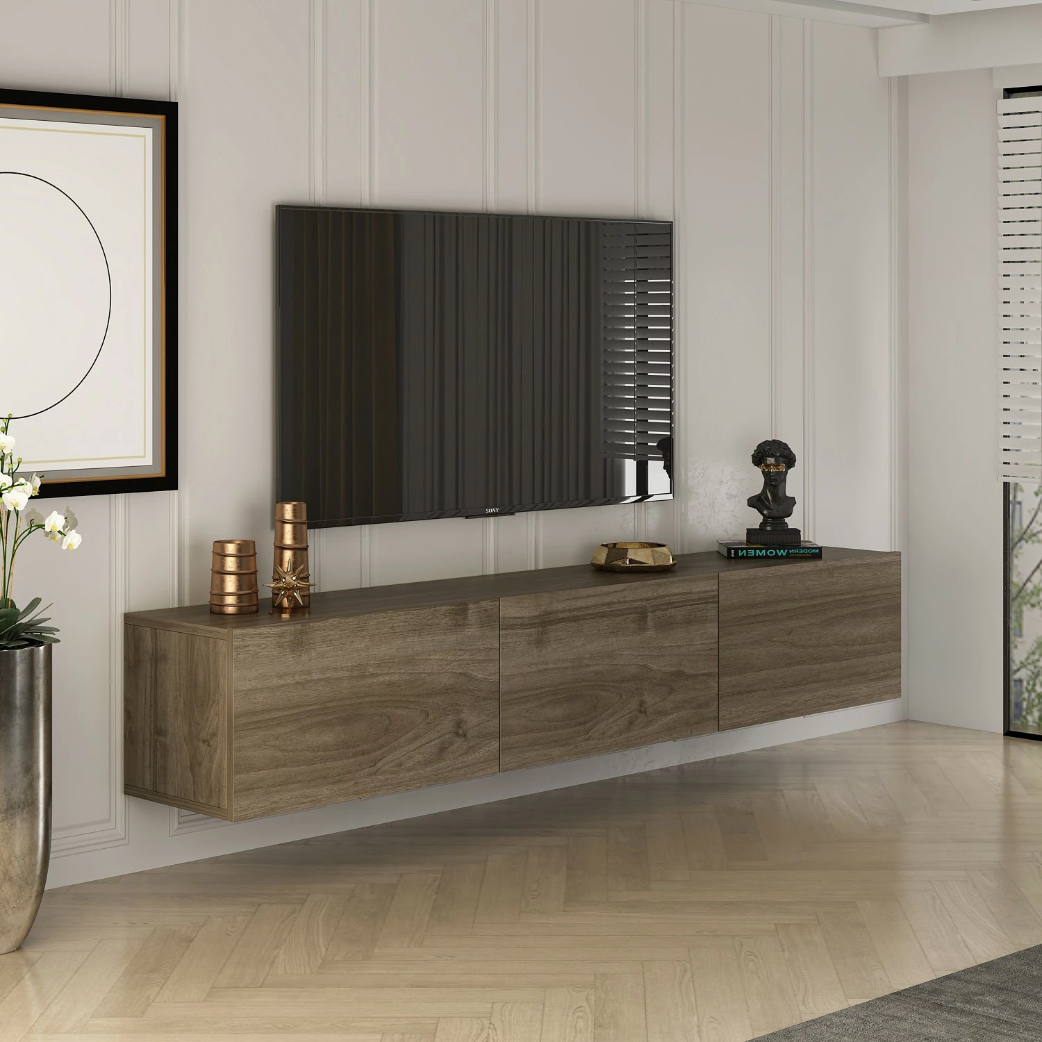 Komodë TV Hanah Home, ngjyrë arre, West