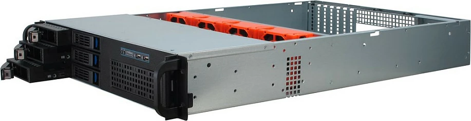 Kasë serveri Inter-Tech IPC 2U-2406, 19" rack 2U/2HE storage, e zezë/argjendtë