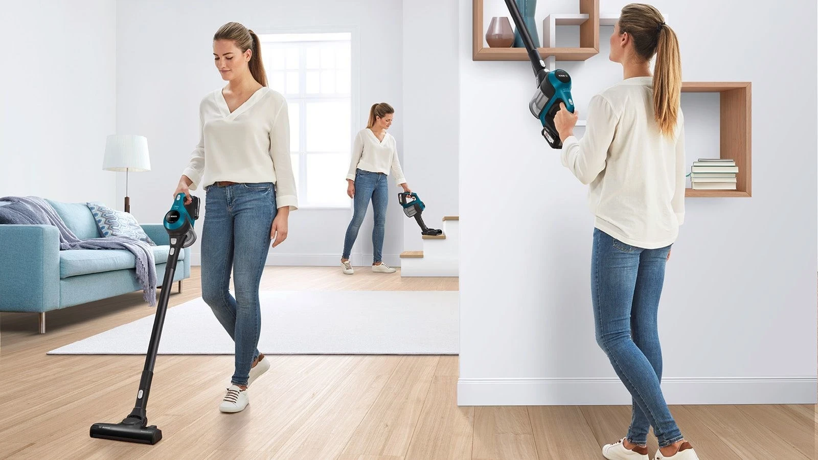 Fshesë elektrike Bosch Serie 6 BBS611LAG, pa kabëll, Blu