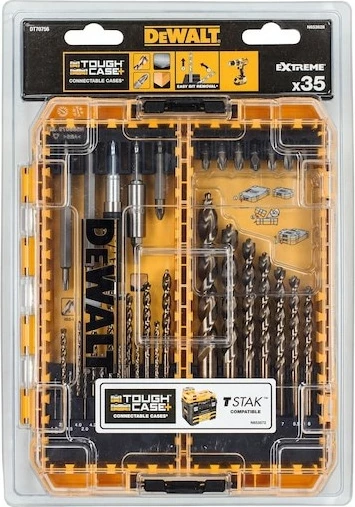 Set bitash dhe metalbohrer DeWALT 35 copë, HSS-G, për metal