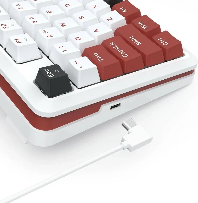 Tastierë gaming Redragon K721WRB-RGB-M Stormhunter, 75%, RGB, Hot-Swap, e bardhë