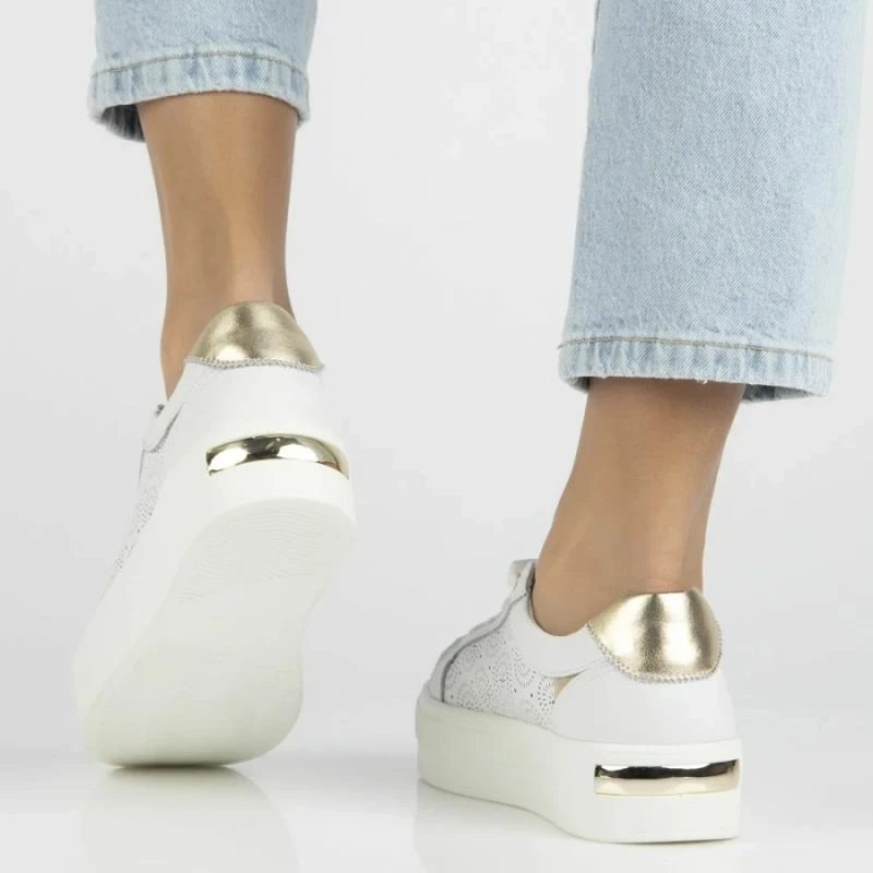 Atlete platforme Filippo DP7668/26, të bardha