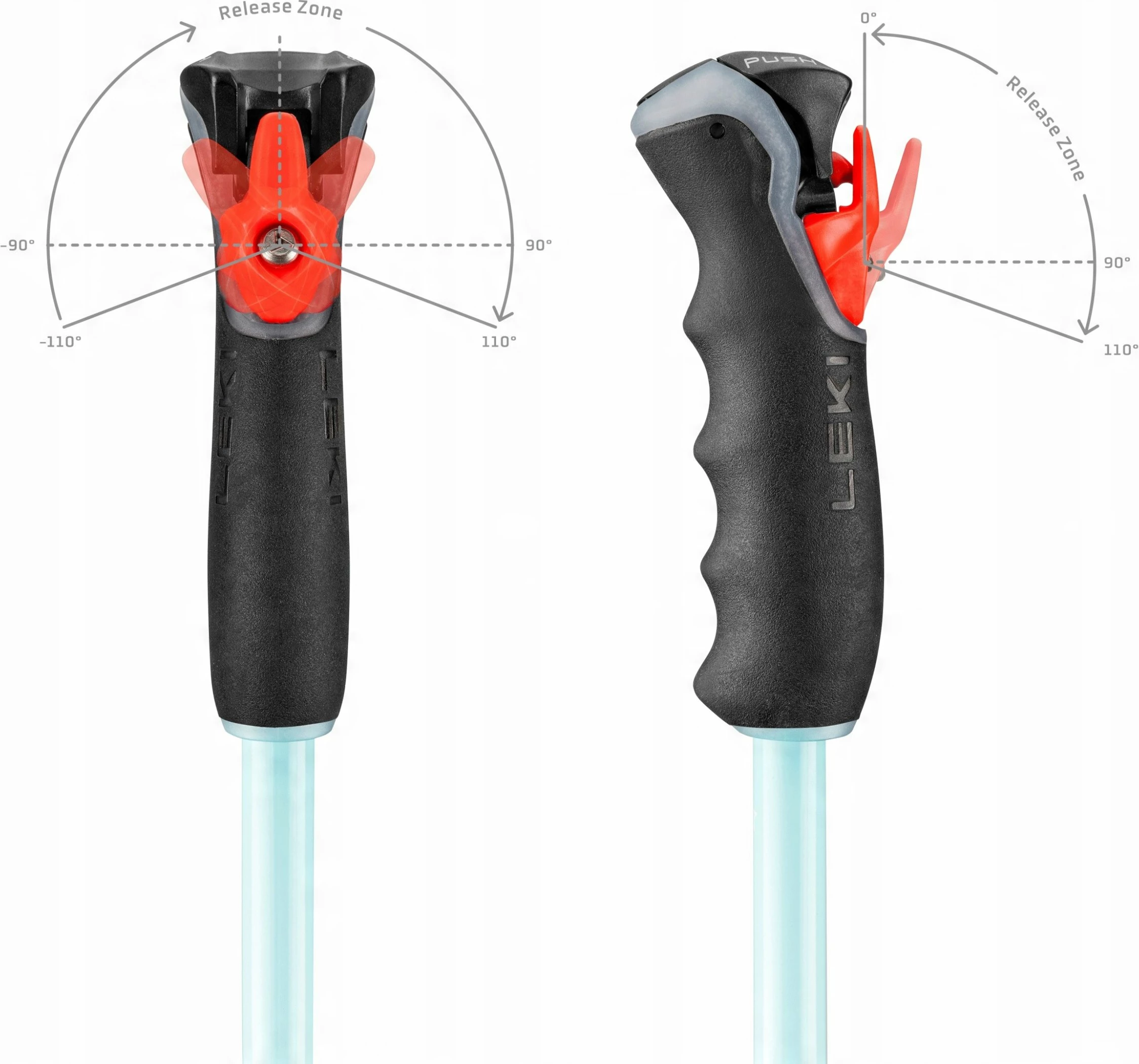 Shkopinj skijimi Leki Artena Airfoil 3D 125 cm alumin HTS 6.0 Ø14 mm blu